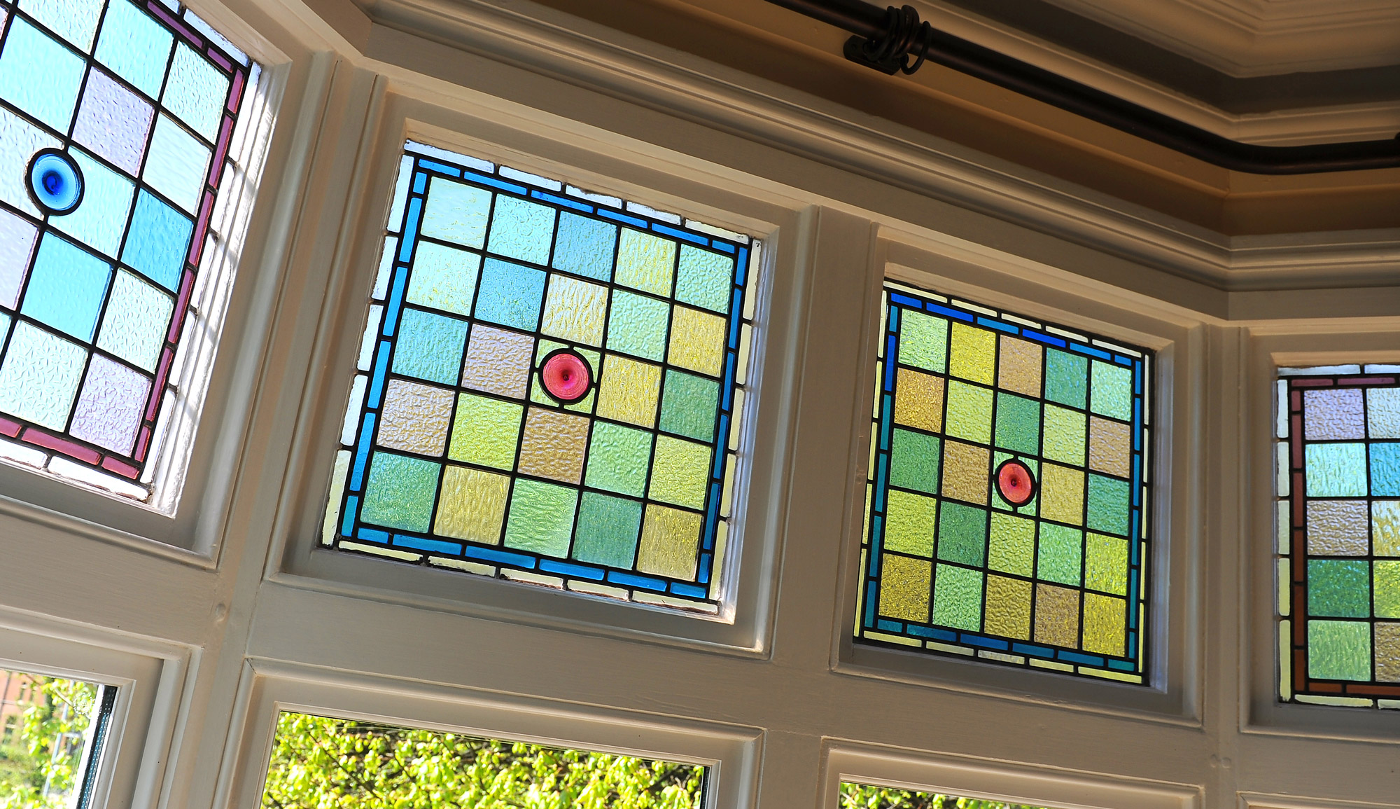 Victorian villa renovation stained glass restoration